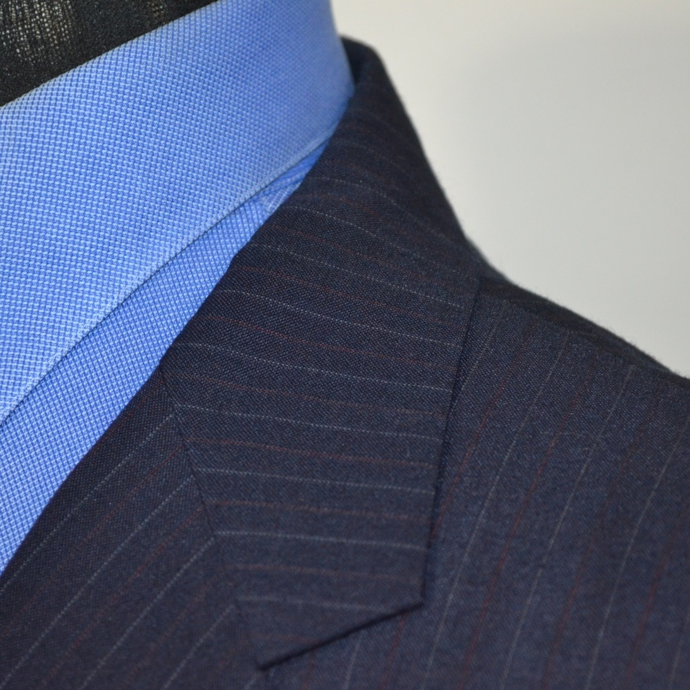 Karoll’s 42L Sport Coat Blazer Suit Jacket Navy Pi - Picture 2 of 8